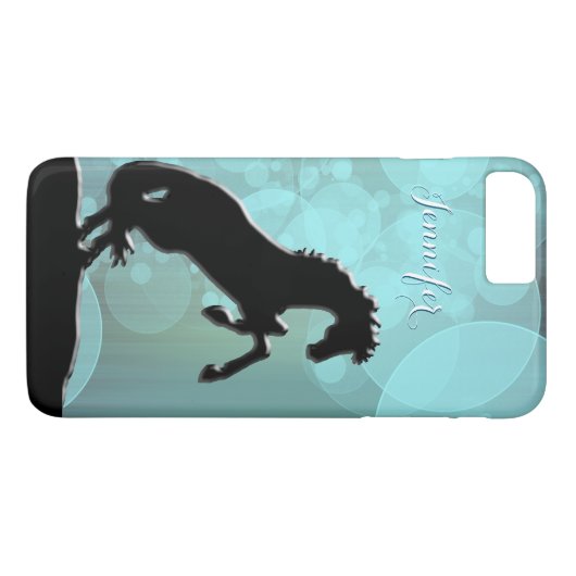 Hartpaarden V (blauwgroen luchtbellen) Case-Mate iPhone Case (Achterkant (Horizontaal))
