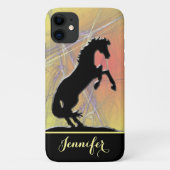 Hartpaarden V (gele-oranje abstracte achtergrond) Case-Mate iPhone Case (Achterkant)