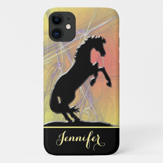 Hartpaarden V (gele-oranje abstracte achtergrond) Case-Mate iPhone Case (Achterkant)