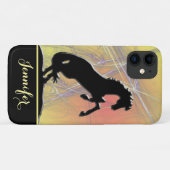 Hartpaarden V (gele-oranje abstracte achtergrond) Case-Mate iPhone Case (Achterkant (horizontaal))