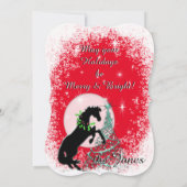 Hartpaarden V (groene boom) Feestdagenkaart (Achterkant)