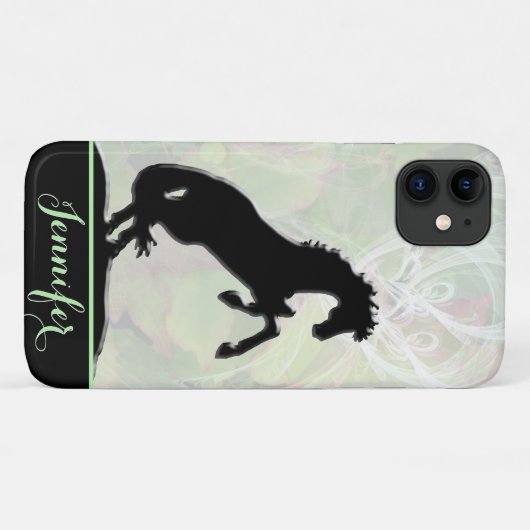 Hartpaarden V (groene misty fractal) Case-Mate iPhone Case (Achterkant (horizontaal))