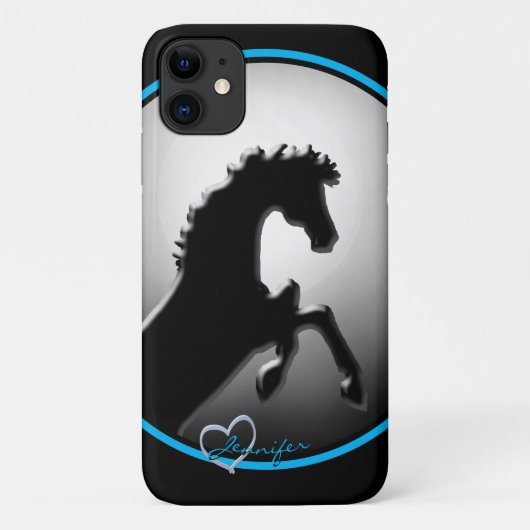 Hartpaarden V Hazy Moon (blauw) Case-Mate iPhone Case (Achterkant)