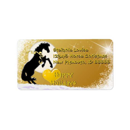 Hartpaarden V Holiday (Gouden sterren) Etiket (Voorkant)