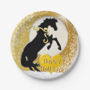 Hartpaarden V Holiday (Gouden sterren) Papieren Bordje