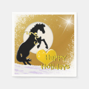 Hartpaarden V Holiday (Gouden sterren) Servet