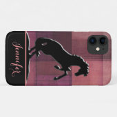 Hartpaarden V (zachte rode vierkantjes) Case-Mate iPhone Case (Achterkant (horizontaal))