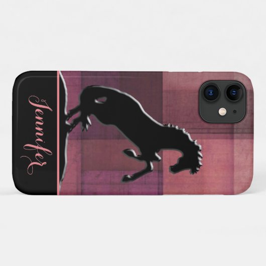 Hartpaarden V (zachte rode vierkantjes) Case-Mate iPhone Case (Achterkant (horizontaal))