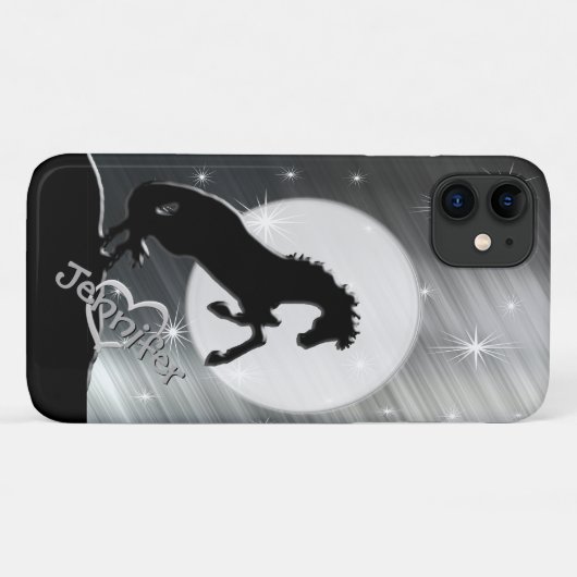 Hartpaarden V (zilverlijnen) Case-Mate iPhone Case (Achterkant (horizontaal))