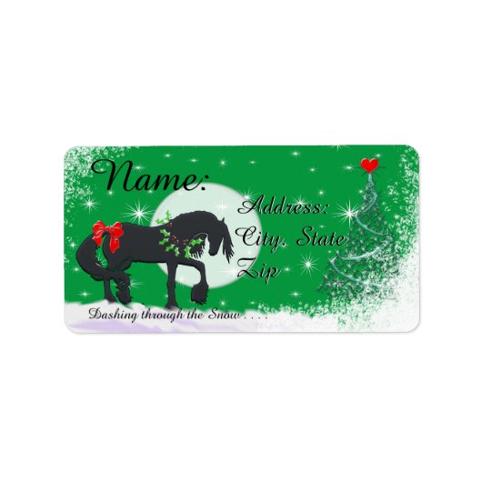 Hartpaarden VI-feestdag (vakantieboom) Etiket (Voorkant)