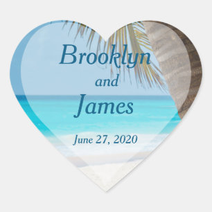 Hartpalmboom Sticker voor Strand Bruiloft