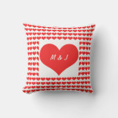 Hartpatronen Monogram Eerste Letter Valentijnscade Buitenkussen (Voorkant)