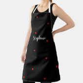 Hartpatronen Rode zwarte naam Sjabloon 2023 Schort (Insitu)