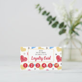 Hartpatroon 6e afspraak gepersonaliseerd klantenkaartje (Staand voorkant)