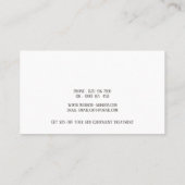 Hartpatroon 6e afspraak gepersonaliseerd klantenkaartje (Achterkant)