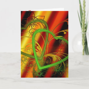Hartpatroon Bloesem Bloem Orchidee Liefde Lot Bedankkaart