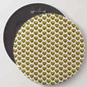 Hartpatroon edelsteen knoop ronde button 6,0 cm (Voorkant /achterkant)