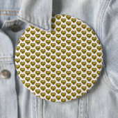Hartpatroon edelsteen knoop ronde button 6,0 cm (In situ)