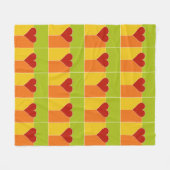 Hartpatroon fleece dekens (Voorkant (Horizontaal))