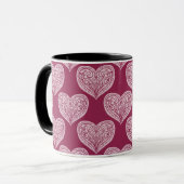 Hartpatroon in Bourgogne Mok / Cup (Voorkant links)