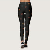 Hartpatroon in matte kleuren leggings (Achterkant)