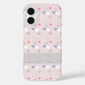 hartpatroon in roze Girly kant Case-Mate iPhone Case (Achterkant)