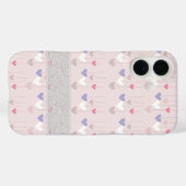 hartpatroon in roze Girly kant Case-Mate iPhone Case (Achterkant (horizontaal))