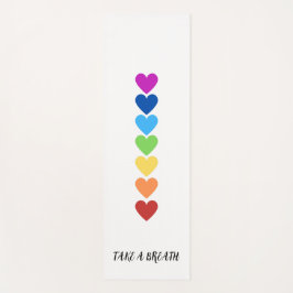 Hartpatroon in zeven chakra's kleuren yogamat