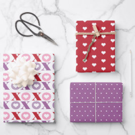 Hartpatroon inpakpapier vel voor Valentijnsdag