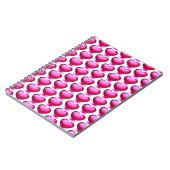 Hartpatroon Levendig Roze Modern Notitieboek (Linkerzijde)