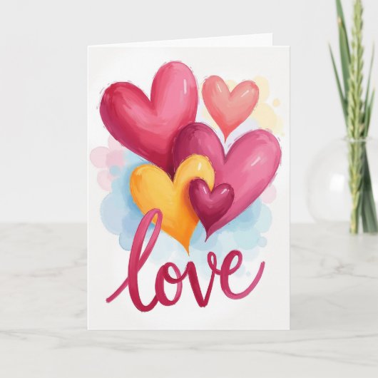 Hartpatroon liefdeskaart kaart (Voorkant)