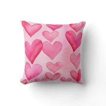 Hartpatroon mooi roze en rood waterverf hart