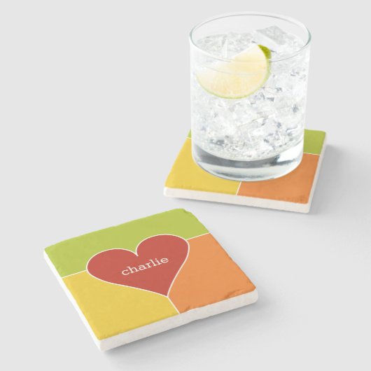 Hartpatroon op maat gemaakte stenen onderzetters m (Zijkant)