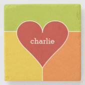 Hartpatroon op maat gemaakte stenen onderzetters m (Voorkant)