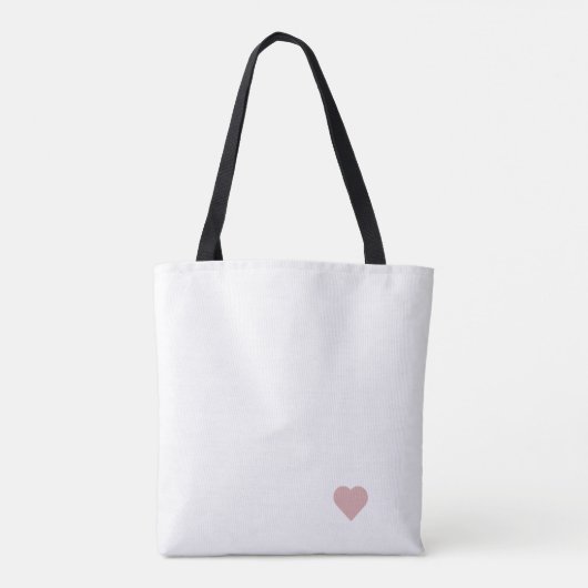 hartpatroon tote bag (Achterkant)