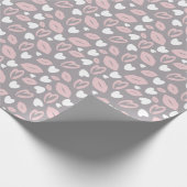 Hartpatroon Valentijn Cadeaupapier (Hoek)