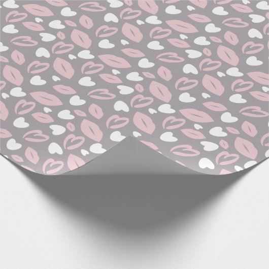 Hartpatroon Valentijn Cadeaupapier (Hoek)