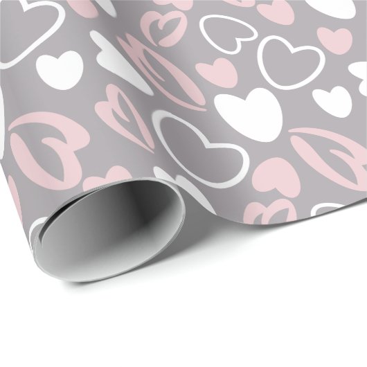 Hartpatroon Valentijn Cadeaupapier (Rol Hoek)