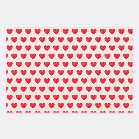 Hartpatroon Valentijnsdag Inpakpapier Vel (Voorkant)
