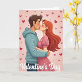 Hartpatroon Valentijnsdagkaart Kaart (Gele Bloem)