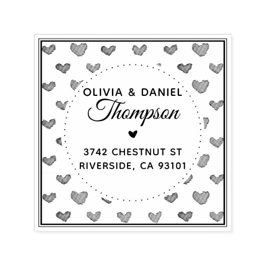 Hartpatroon Zelfinkt Retouradres Stempel (Design)