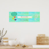 Hartpijn Baby shower Kinderen Zaal Poster Banner (Keuken)