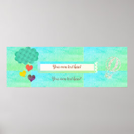 Hartpijn Baby shower Kinderen Zaal Poster Banner