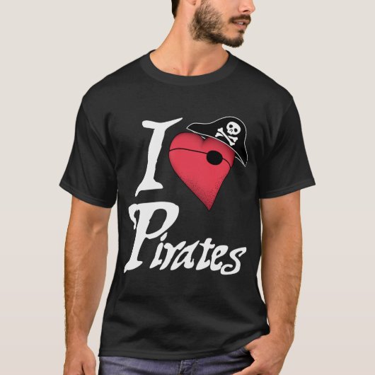 Hartpiraten - Donker T-shirt (Voorkant)