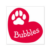 Hartpoot Print Pet Name Handtekening Voorinktstemp Zelfinktende Stempel (Design)