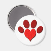 Hartpoot print standaard, 2¼ inch ronde magneet (Voorkant / Achterkant)