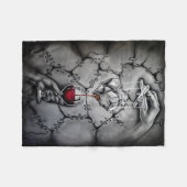 hartpop fleece deken (Voorkant (Horizontaal))