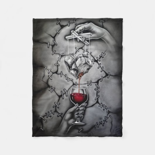 hartpop fleece deken (Voorkant)