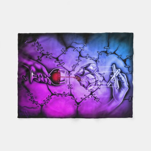 hartpop fleece deken (Voorkant (Horizontaal))