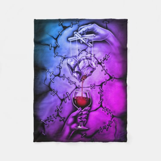 hartpop fleece deken (Voorkant)